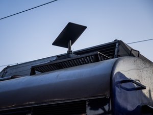 Une antenne Starlink en Ukraine.